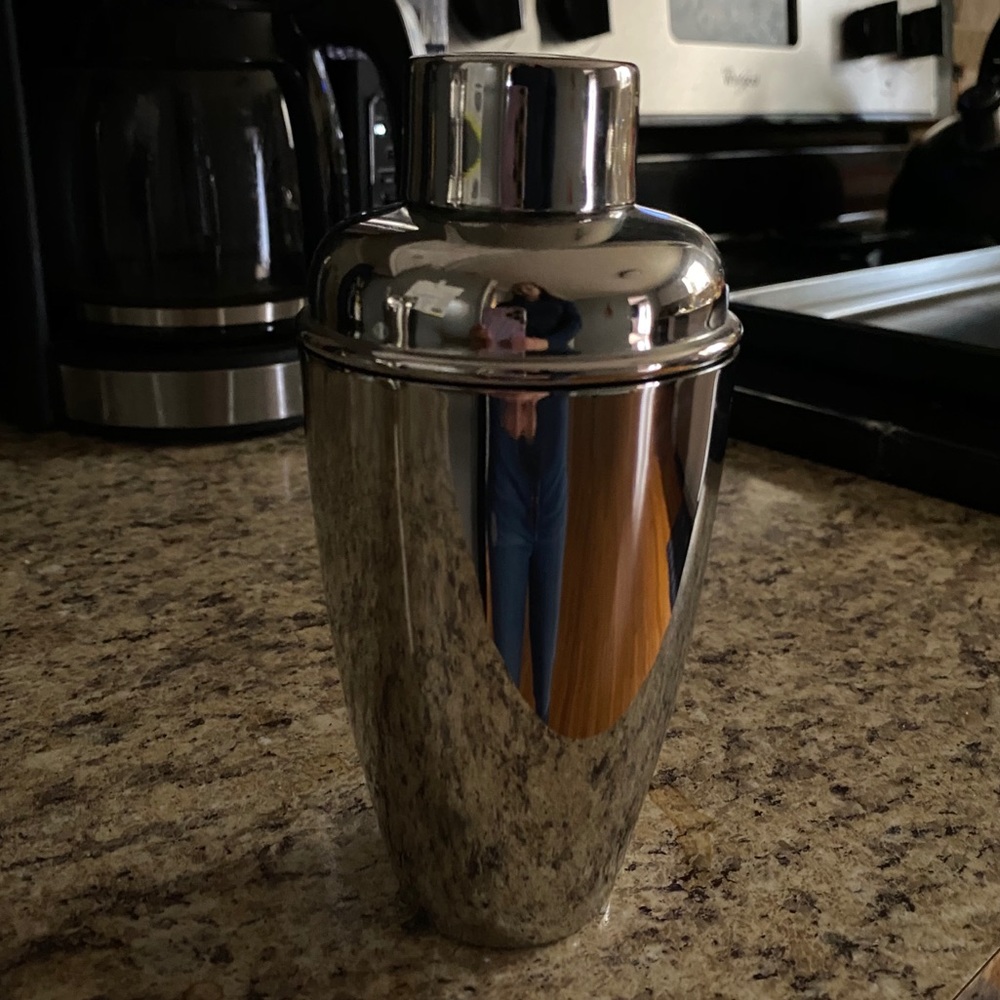 Crate & Barrel cocktail shaker